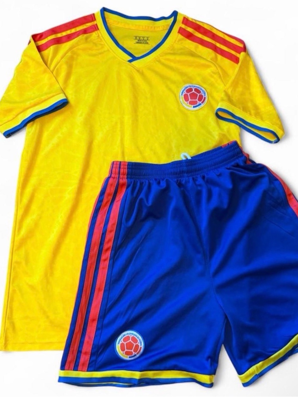 Colombia Yellow & Blue Soccer Jersey and Shorts Set